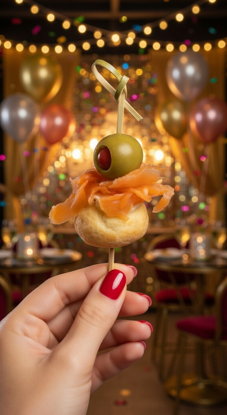 Profiteroles de Queso Crema y Salmon